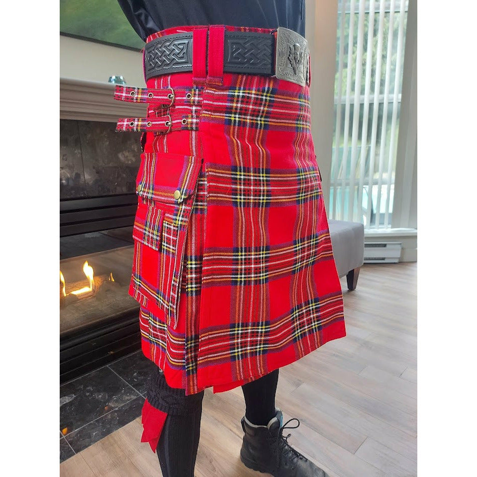 Tartan Utility Kilts | Night / Grey Spirit Tartan | affordablekilts.com ...