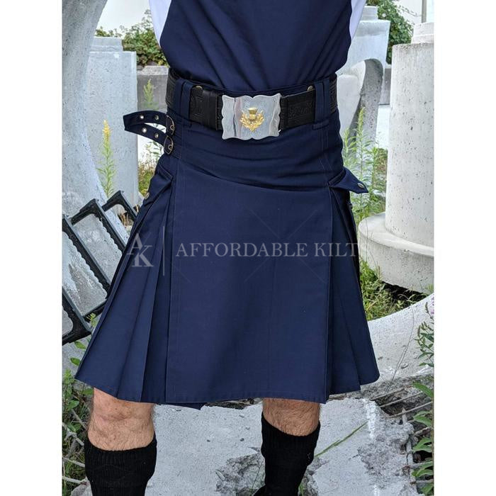 Navy blue outlet kilt skirt